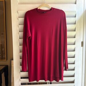Eileen Fisher Jersey Stretch Mock Neck Long Sleeve Dress XS